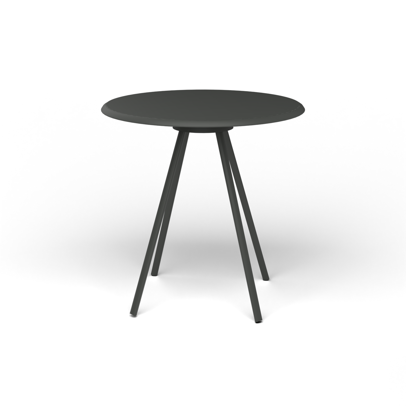 Zebra Tafel - Rond Ø 72 cm, gelakt aluminium, Metallic Grey