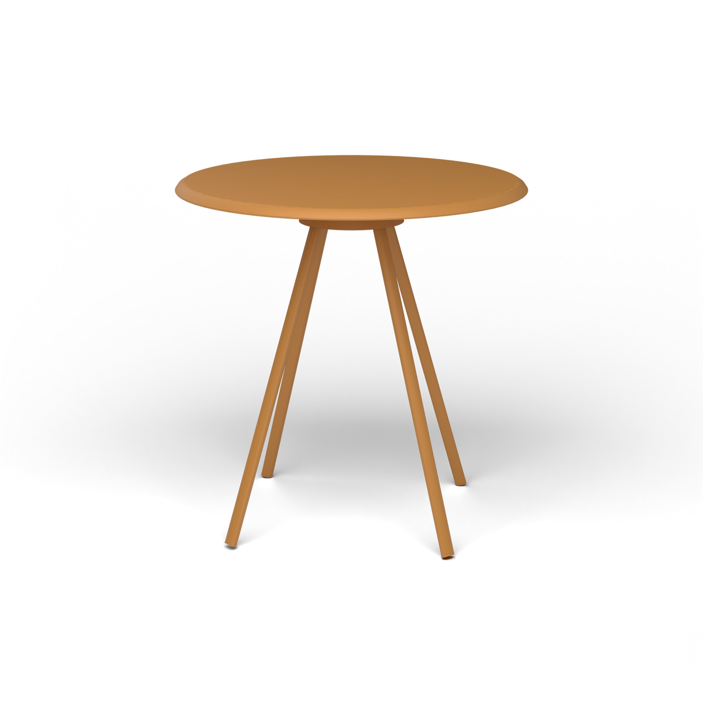 Zebra Tafel - Rond Ø 72 cm, gelakt aluminium, Mustard Yellow