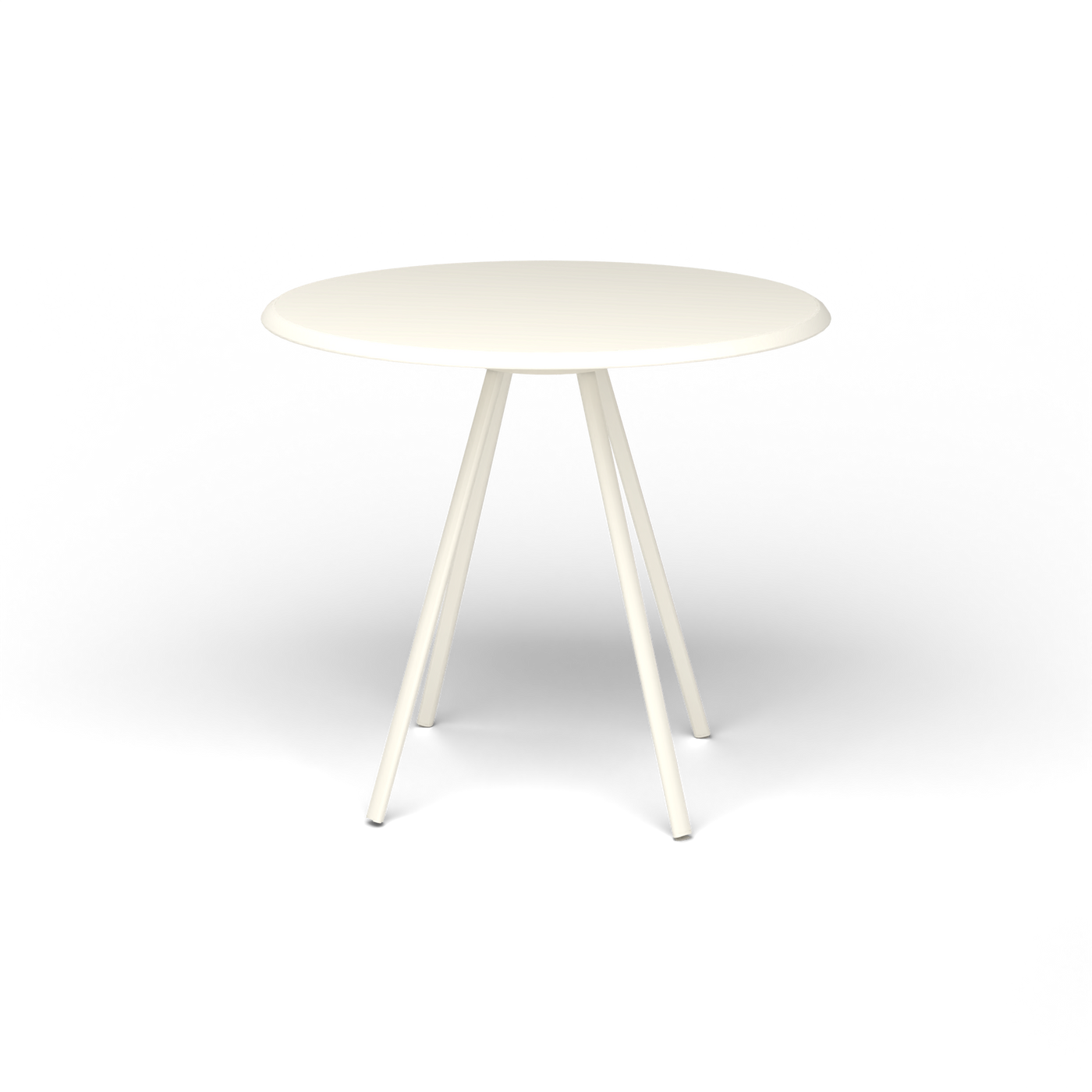 Zebra Tafel - Rond Ø 82 cm, gelakt aluminium, Antique White