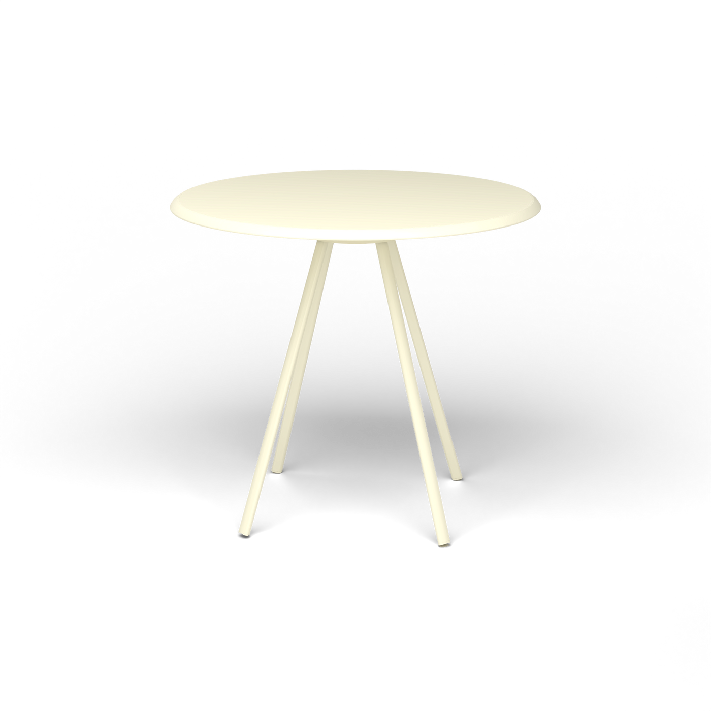 Zebra Tafel - Rond Ø 82 cm, gelakt aluminium, Butter White