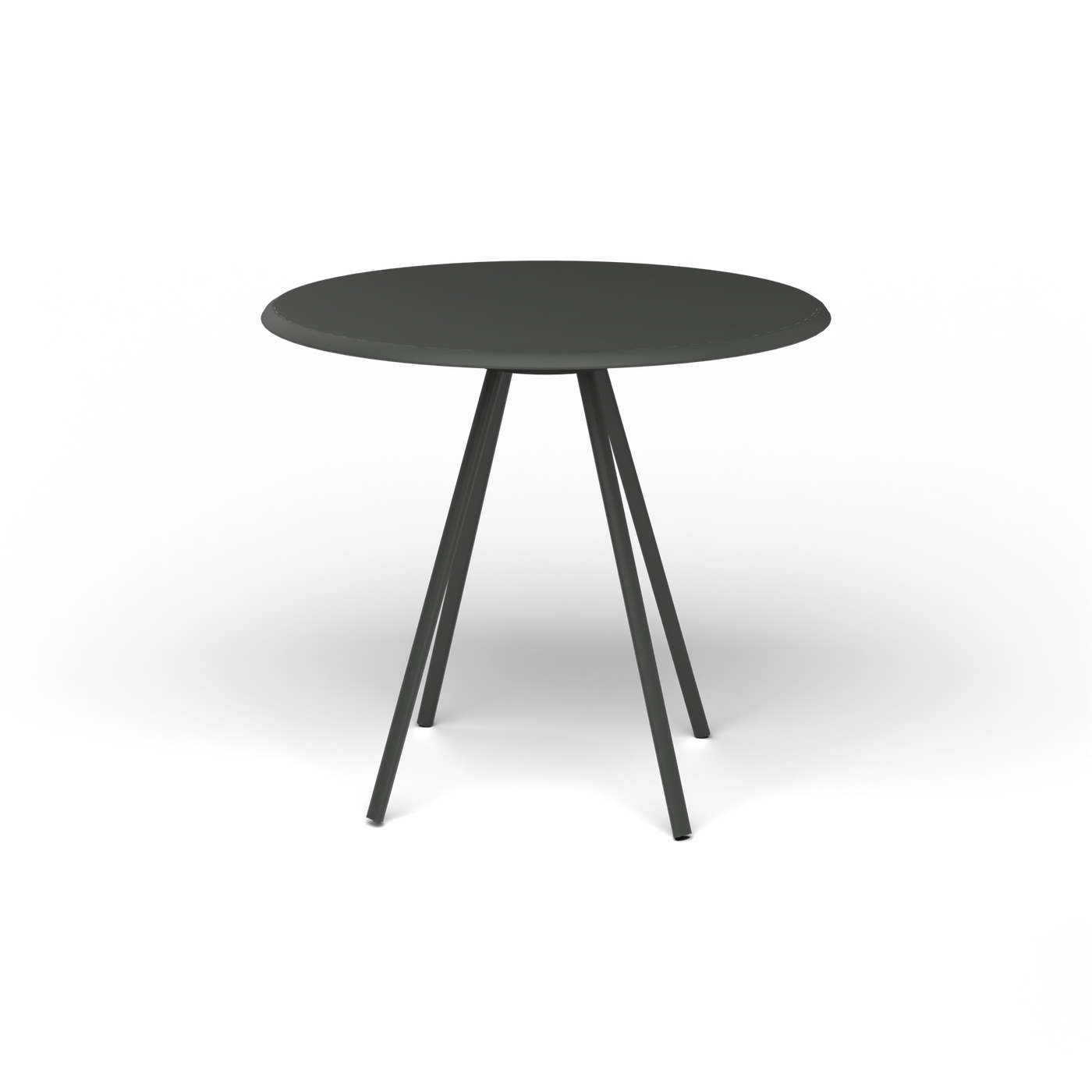 Zebra Tafel - Rond Ø 82 cm, gelakt aluminium, Metallic Grey