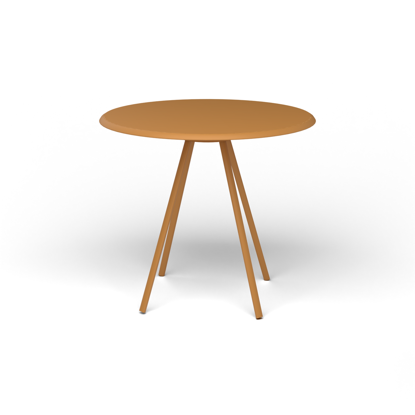 Zebra Tafel - Rond Ø 82 cm, gelakt aluminium, Mustard Yellow