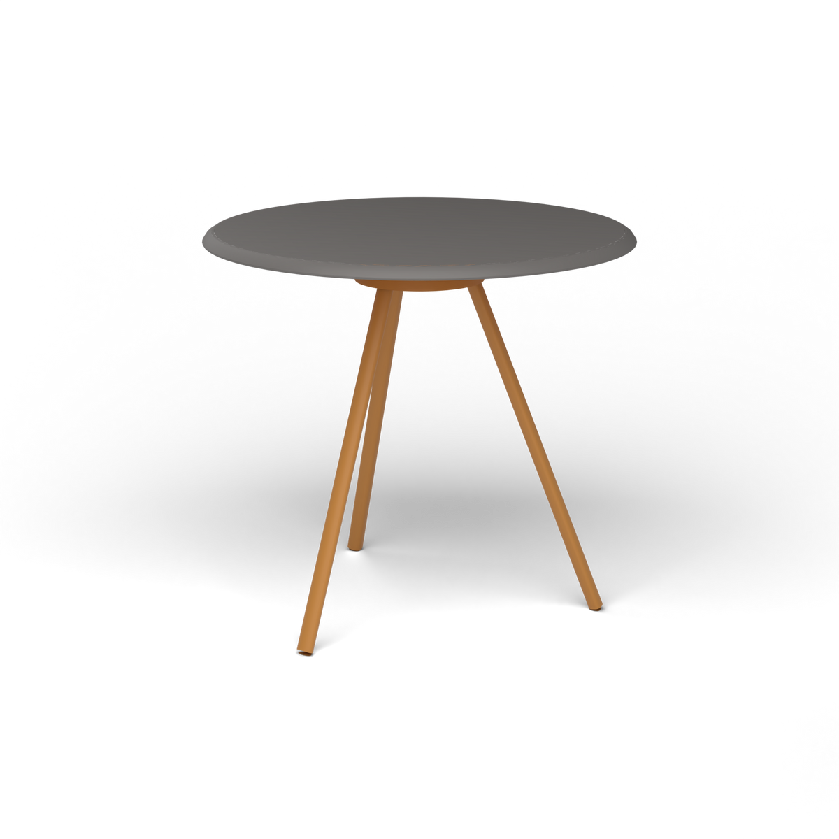 Zebra Tafel - Rond Ø 72 cm, speckled Anthracite, Mustard Yellow