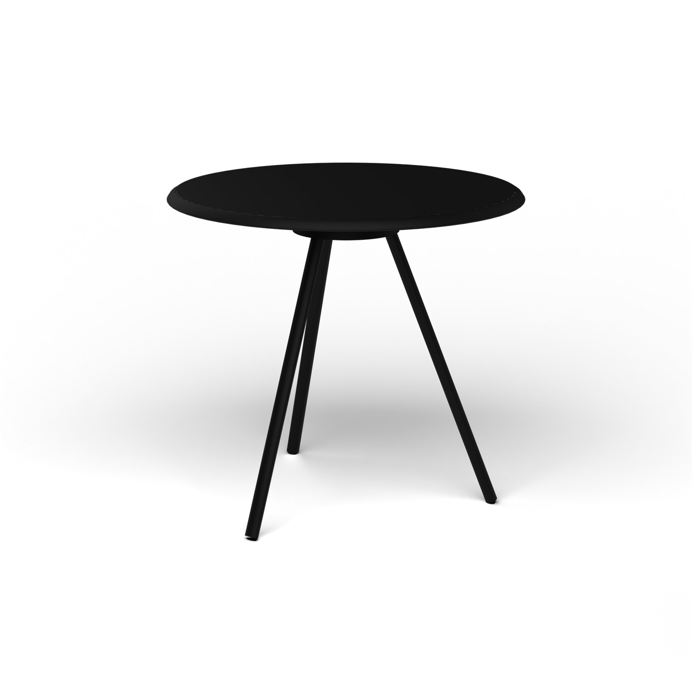 Zebra Tafel - Rond Ø 72 cm, gelakt aluminium, Black