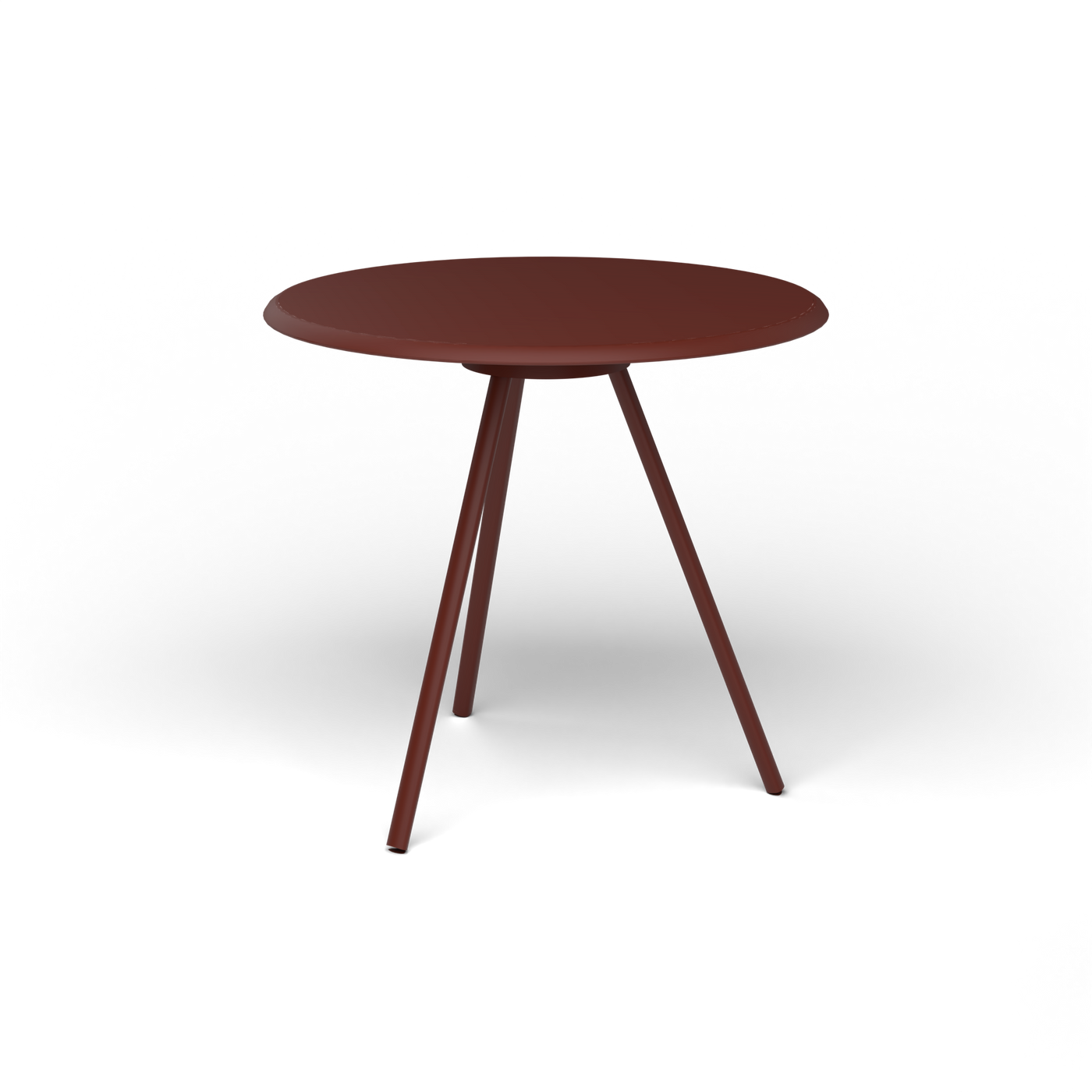 Zebra Tafel - Rond Ø 72 cm, gelakt aluminium, Chestnut Brown
