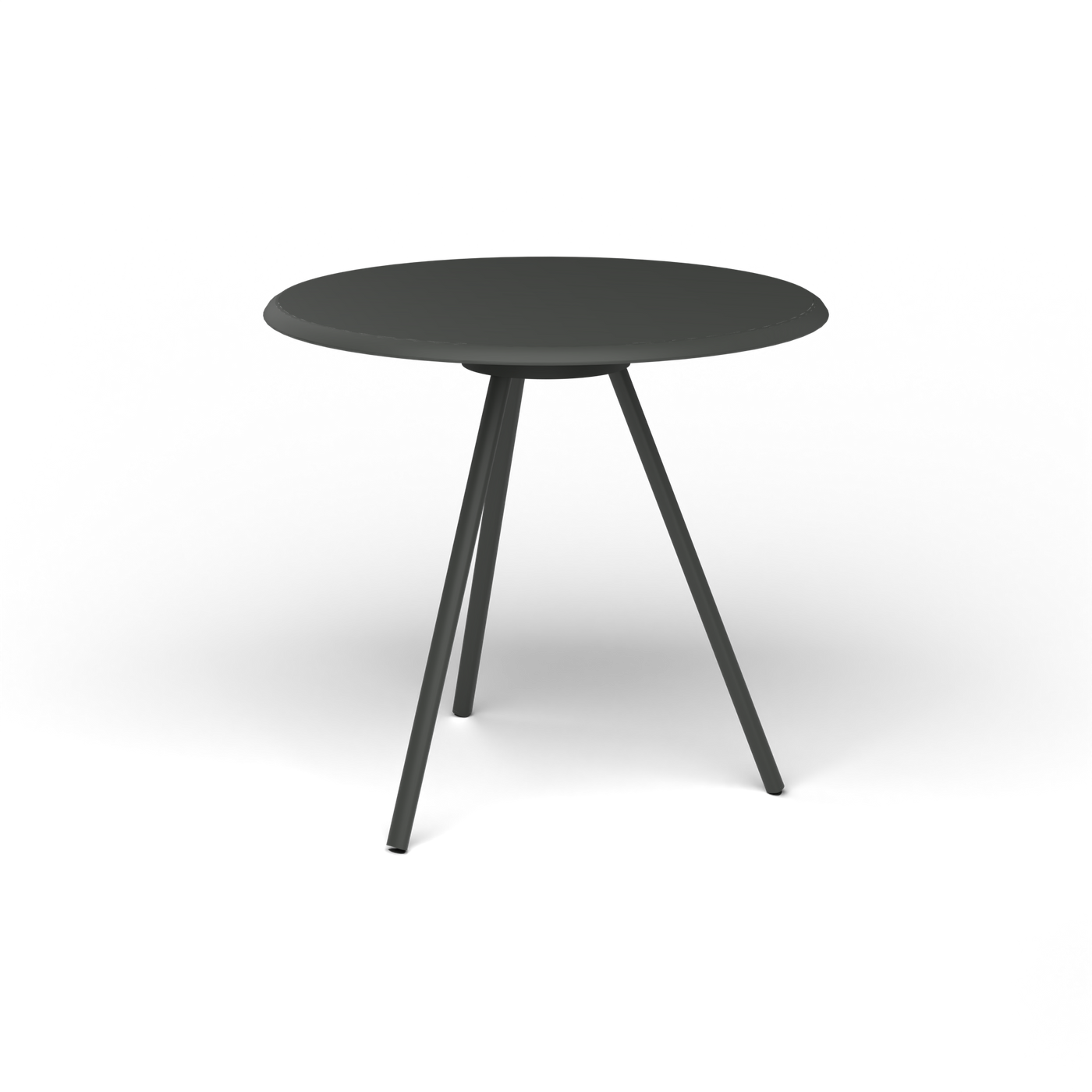 Zebra Tafel - Rond Ø 72 cm, gelakt aluminium, Metallic Grey