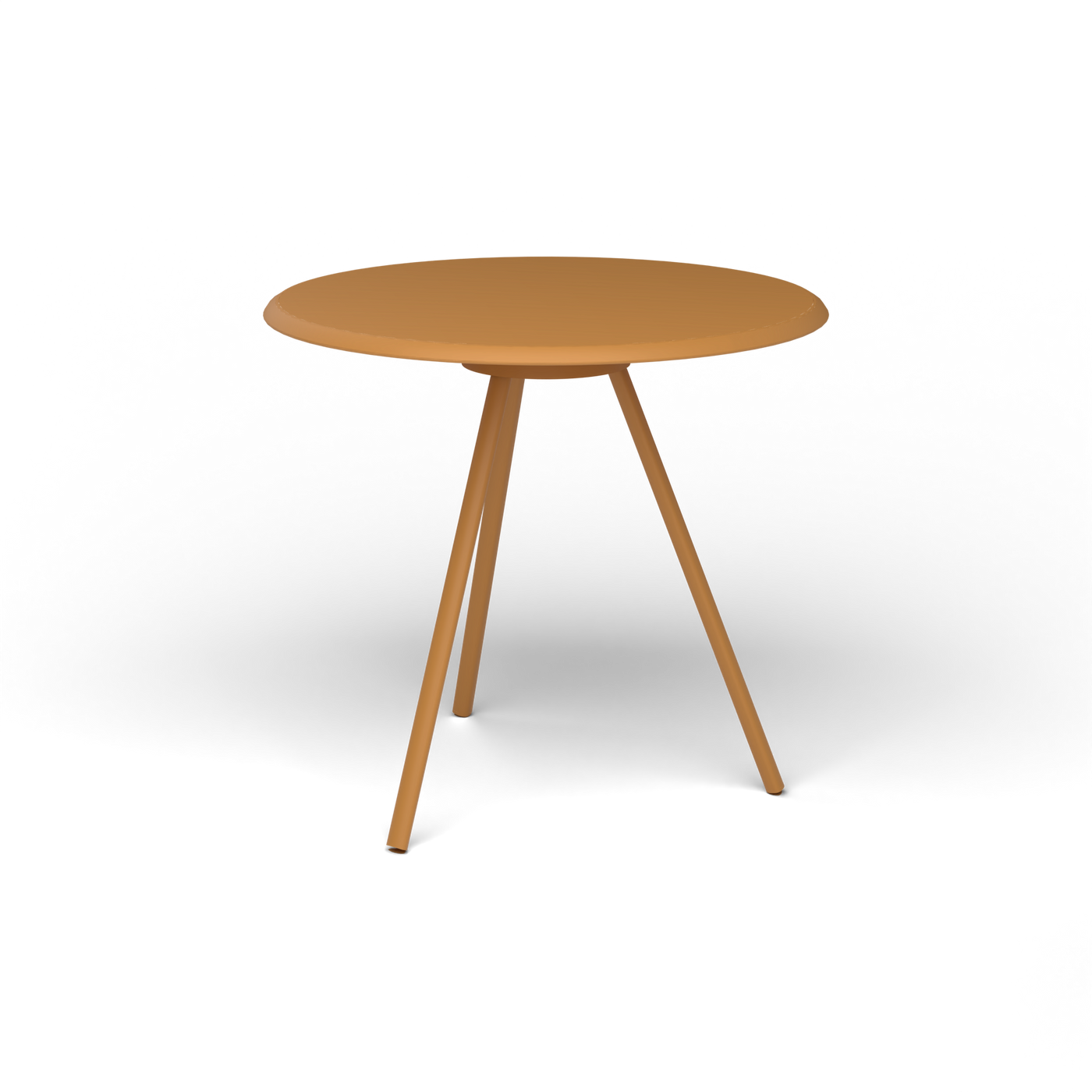 Zebra Tafel - Rond Ø 72 cm, gelakt aluminium, Mustard Yellow
