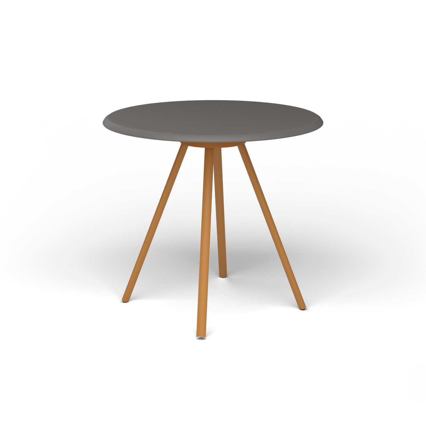 Zebra Tafel - Rond Ø 72 cm, speckled Anthracite, Mustard Yellow