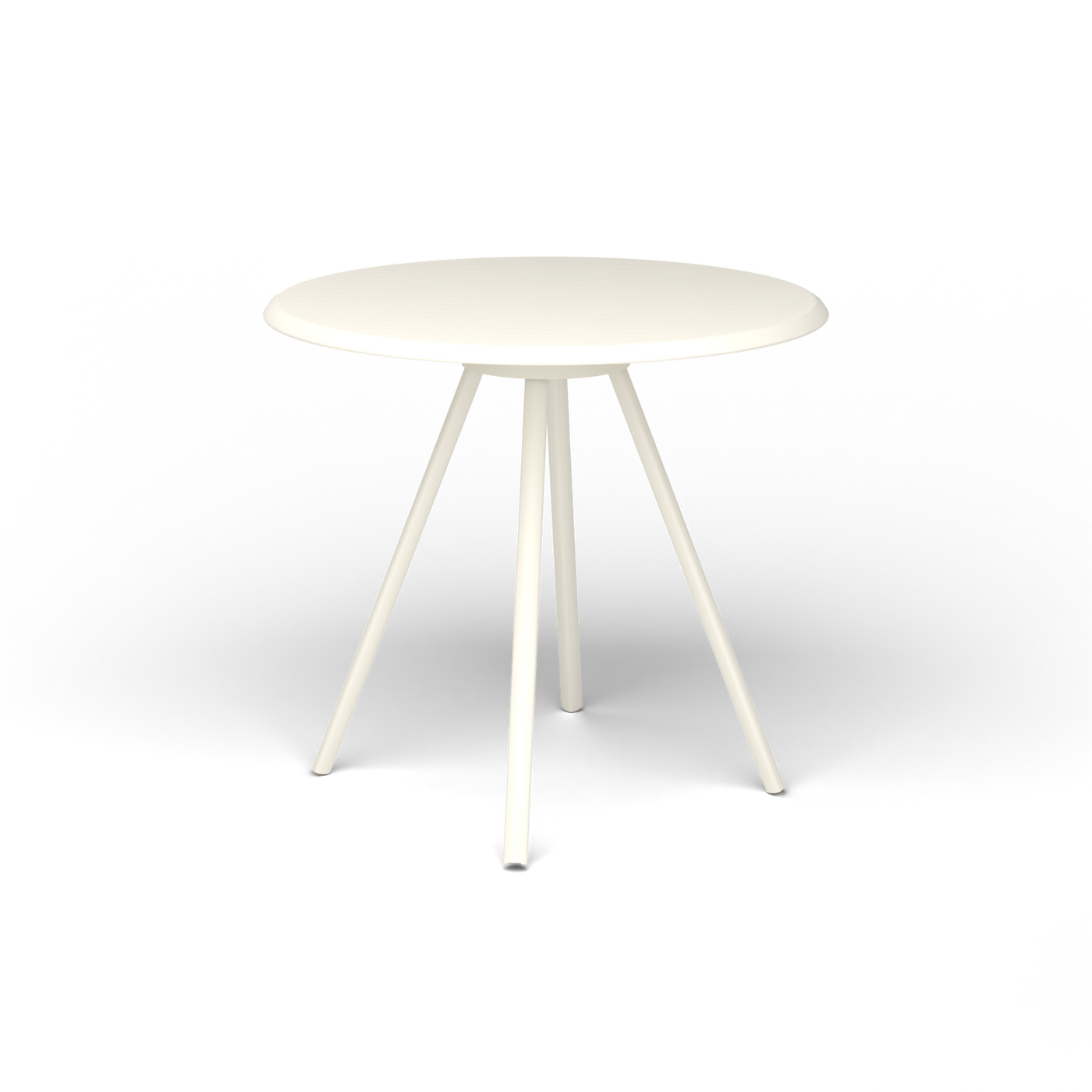 Zebra Tafel - Rond Ø 72 cm, gelakt aluminium, Antique White