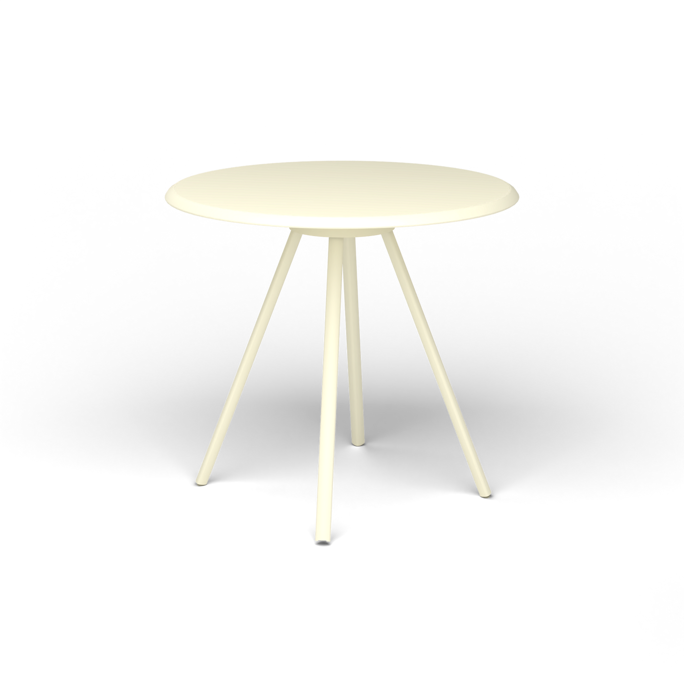 Zebra Tafel - Rond Ø 72 cm, gelakt aluminium, Butter White