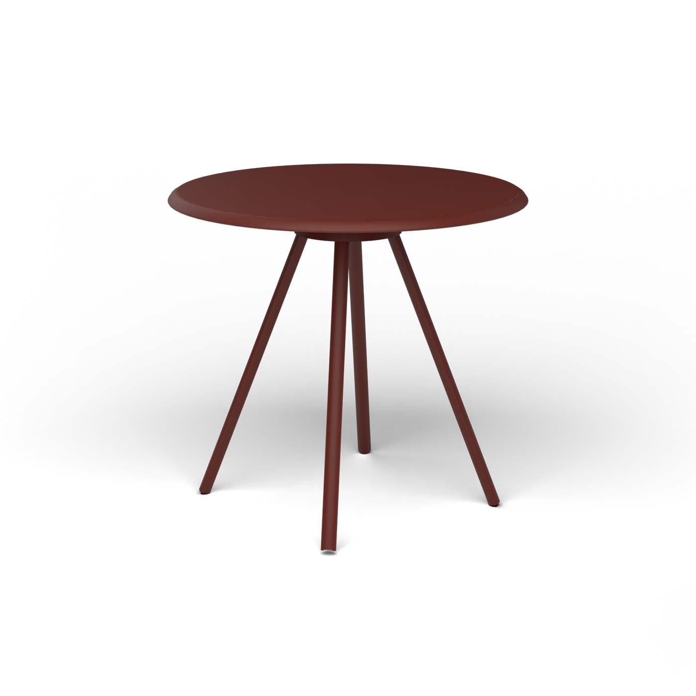 Zebra Tafel - Rond Ø 72 cm, gelakt aluminium, Chestnut Brown