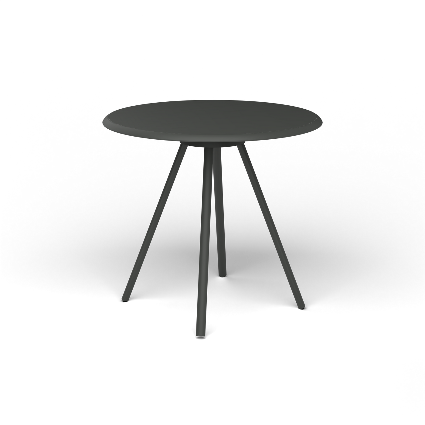 Zebra Tafel - Rond Ø 72 cm, gelakt aluminium, Metallic Grey