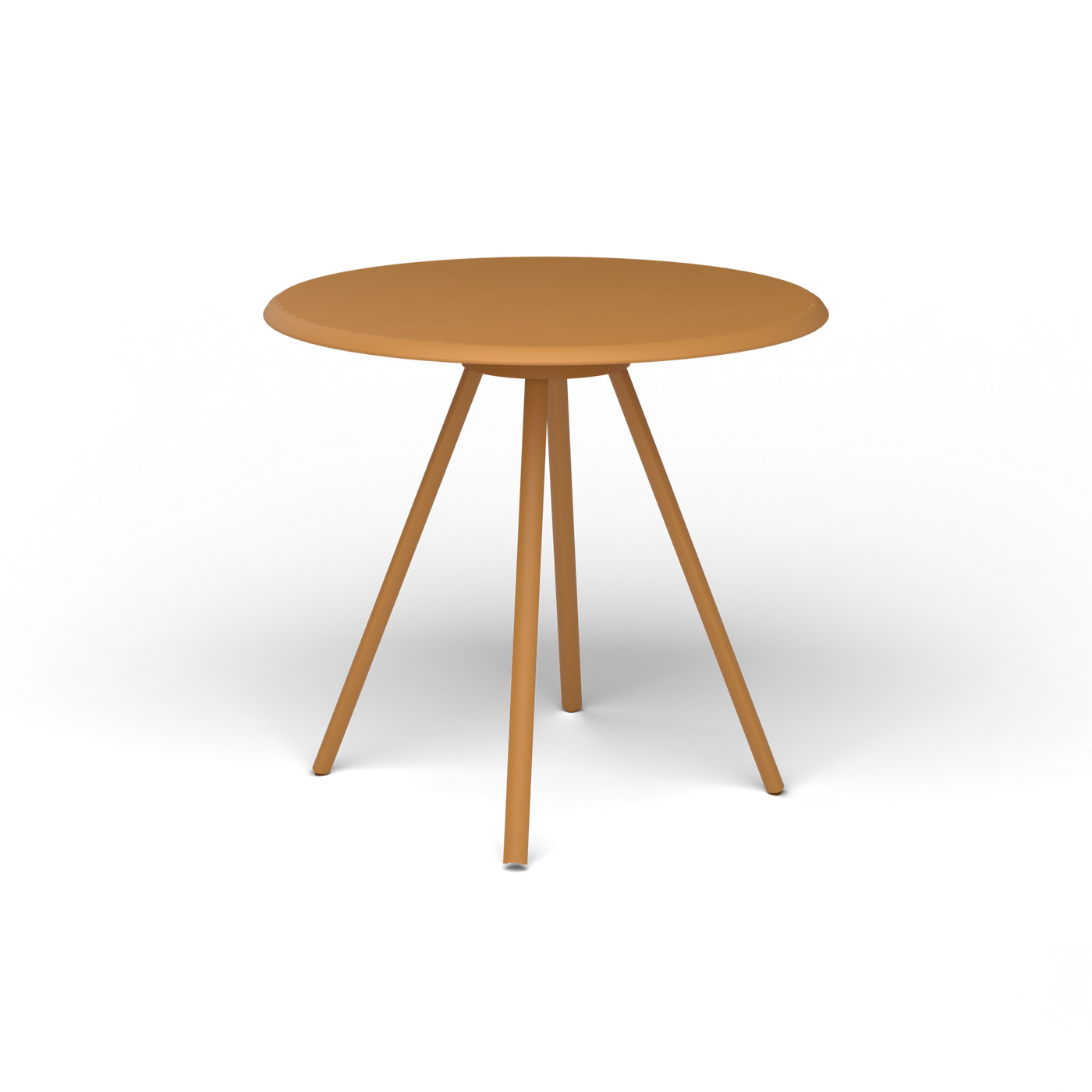 Zebra Tafel - Rond Ø 72 cm, gelakt aluminium, Mustard Yellow