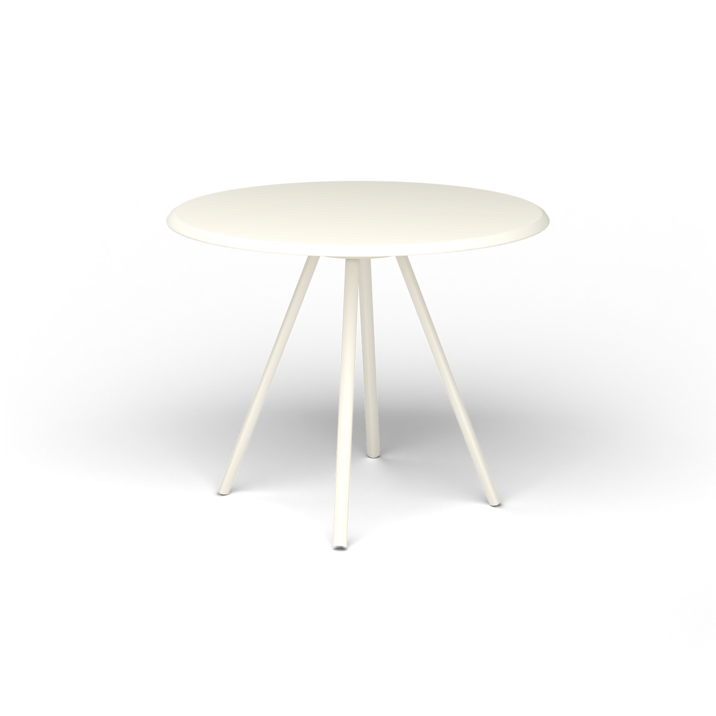 Zebra Tafel - Rond Ø 82 cm, gelakt aluminium, Antique White
