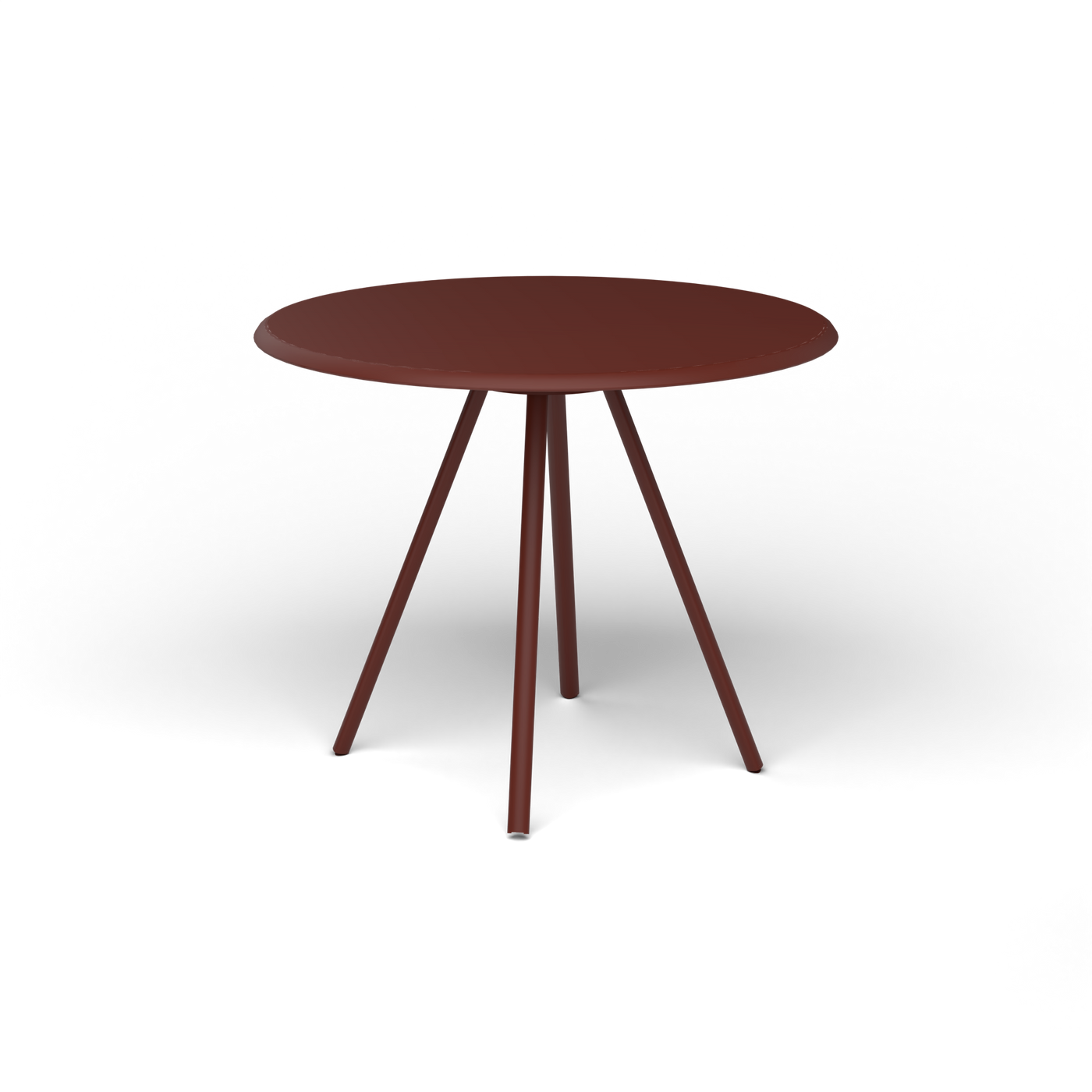 Zebra Tafel - Rond Ø 82 cm, gelakt aluminium, Chestnut Brown