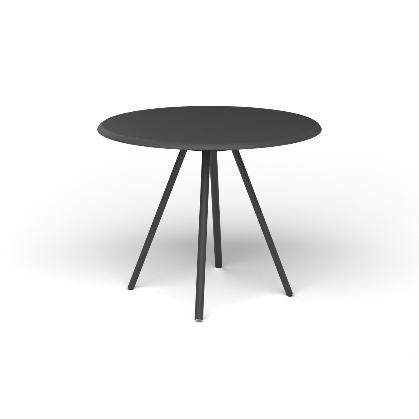 Zebra Tafel - Rond Ø 82 cm, gelakt aluminium, Metallic Grey