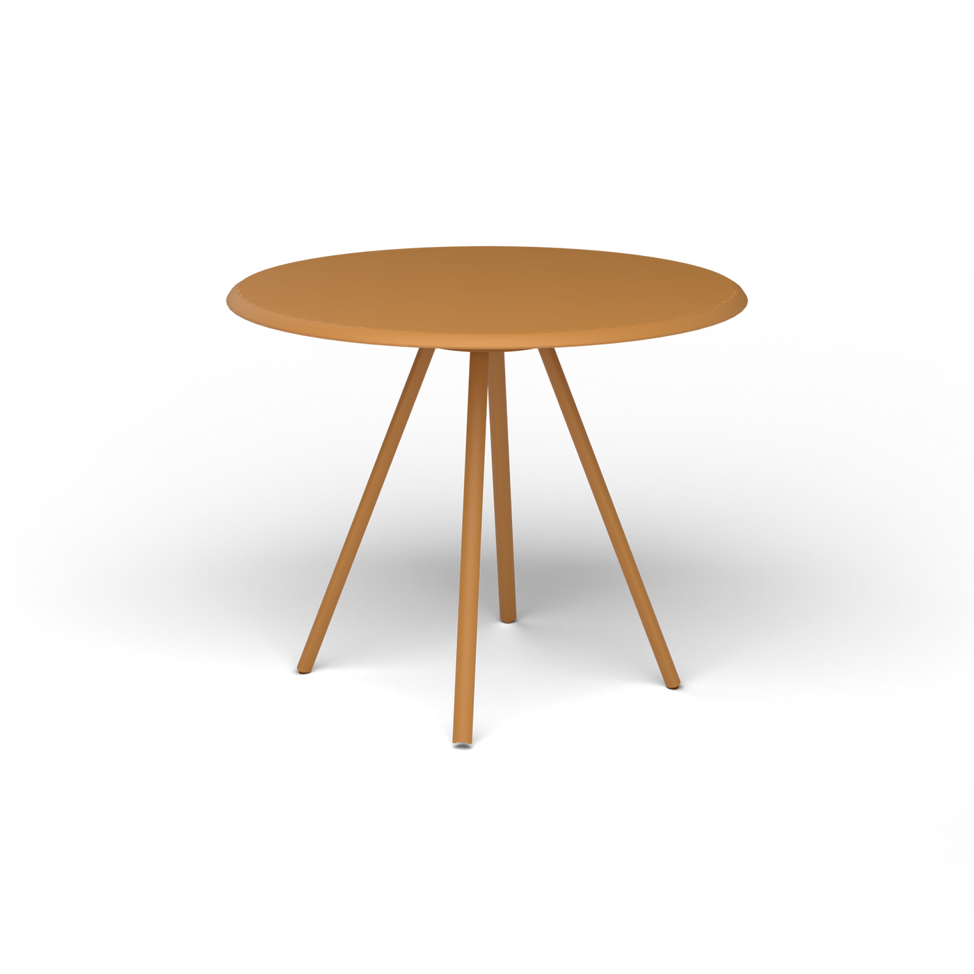 Zebra Tafel - Rond Ø 82 cm, gelakt aluminium, Mustard Yellow