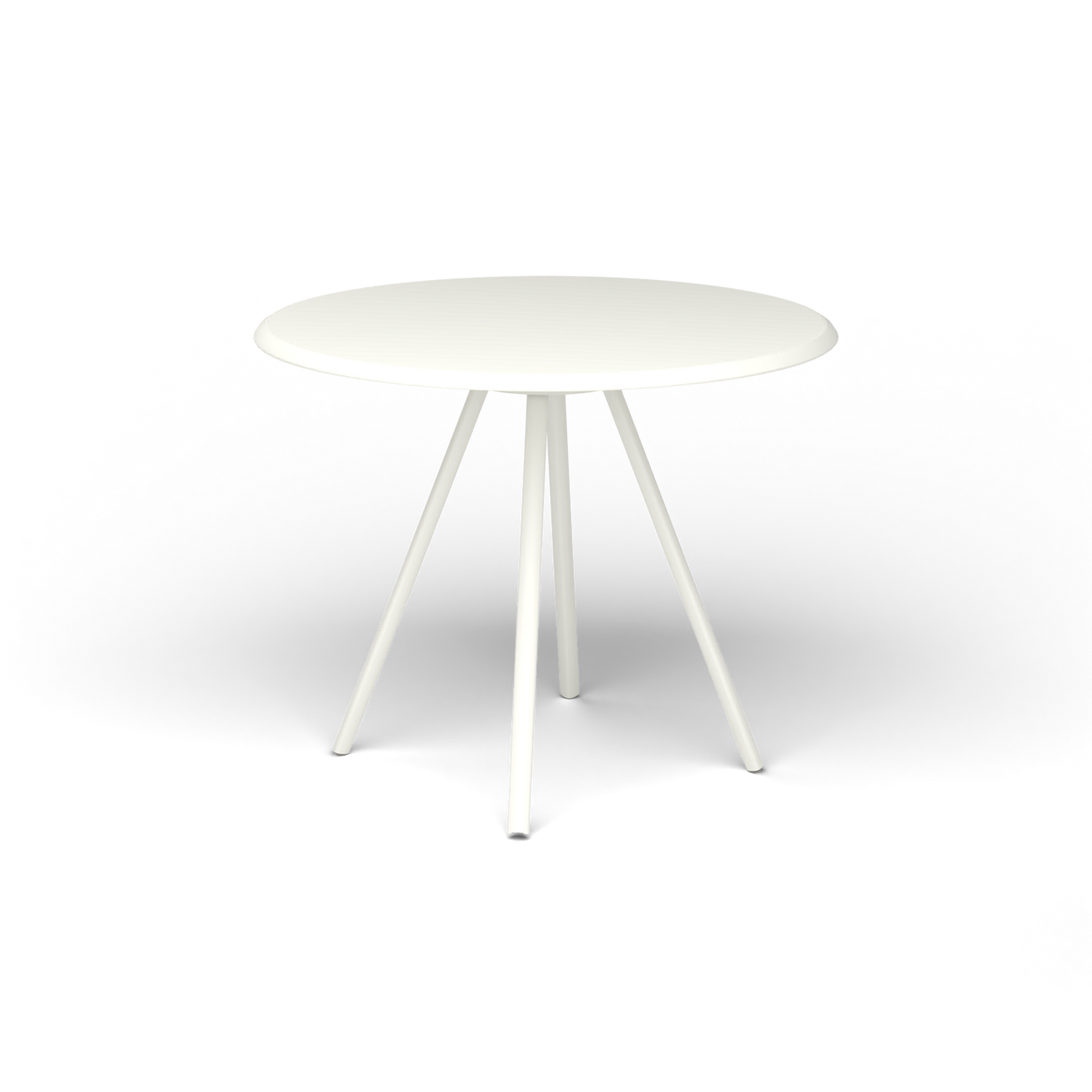 Zebra Tafel - Rond Ø 82 cm, gelakt aluminium, White