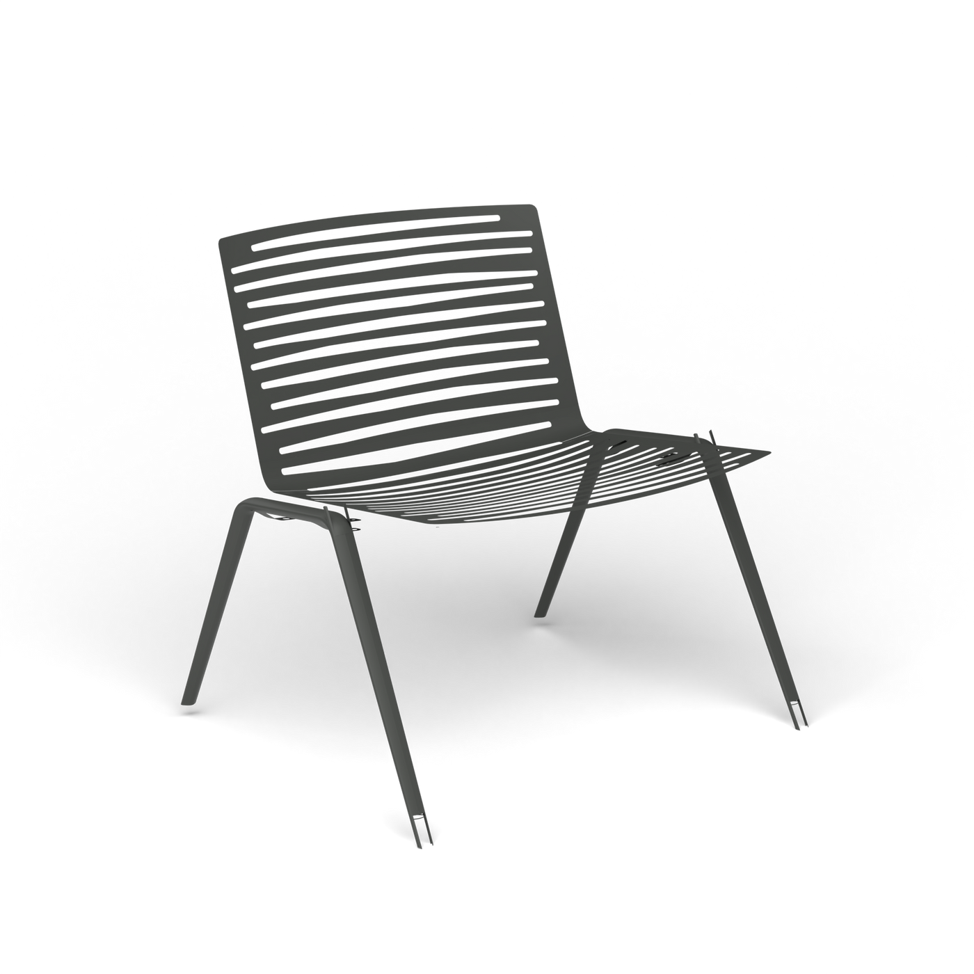 Zebra Loungefauteuil - Metallic Grey