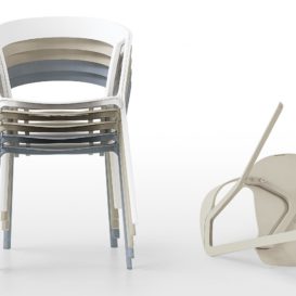 Kristalia Compas chair stackable