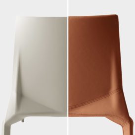 Kristalia Plana chair upholstered in colour