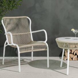 Vincent Sheppard Loop lounge chair beige and stone white