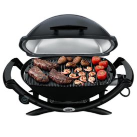 Weber Q2400 Electric Grill with food