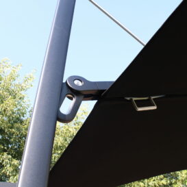 Thooft Outdoor Umbrosa Versa UX - Full Black - cantilever umbrella detail canopy H